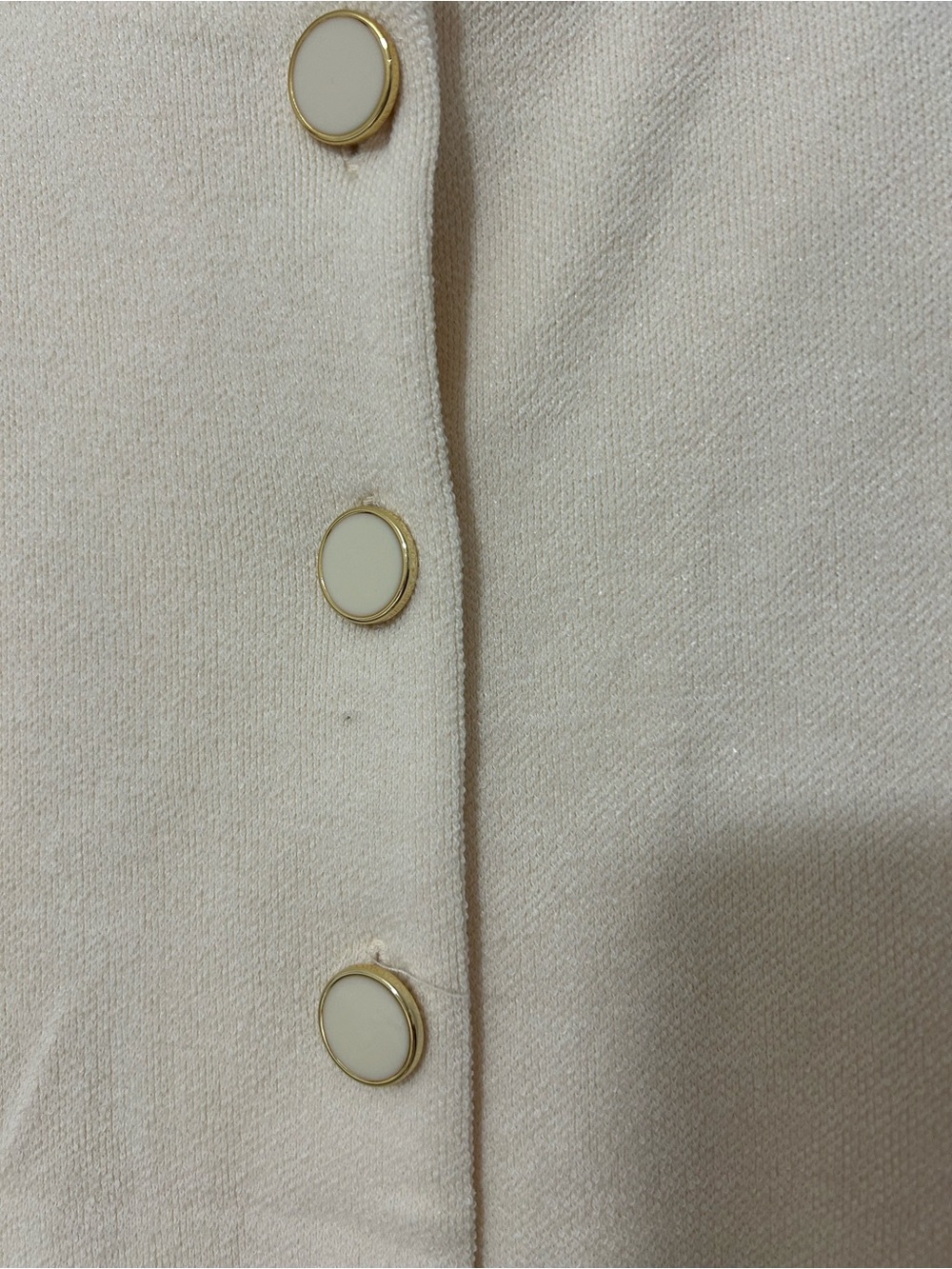 Rachel Zoe Cream Sleeveless Button-Front Knit Shell - Picture 2 of 3